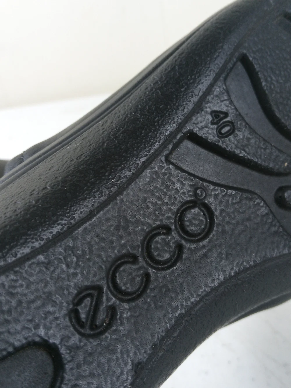 Ecco Black Women's Leather Slide Sandals Size 40 US 9/9.5 Comfort Slip On Shoes